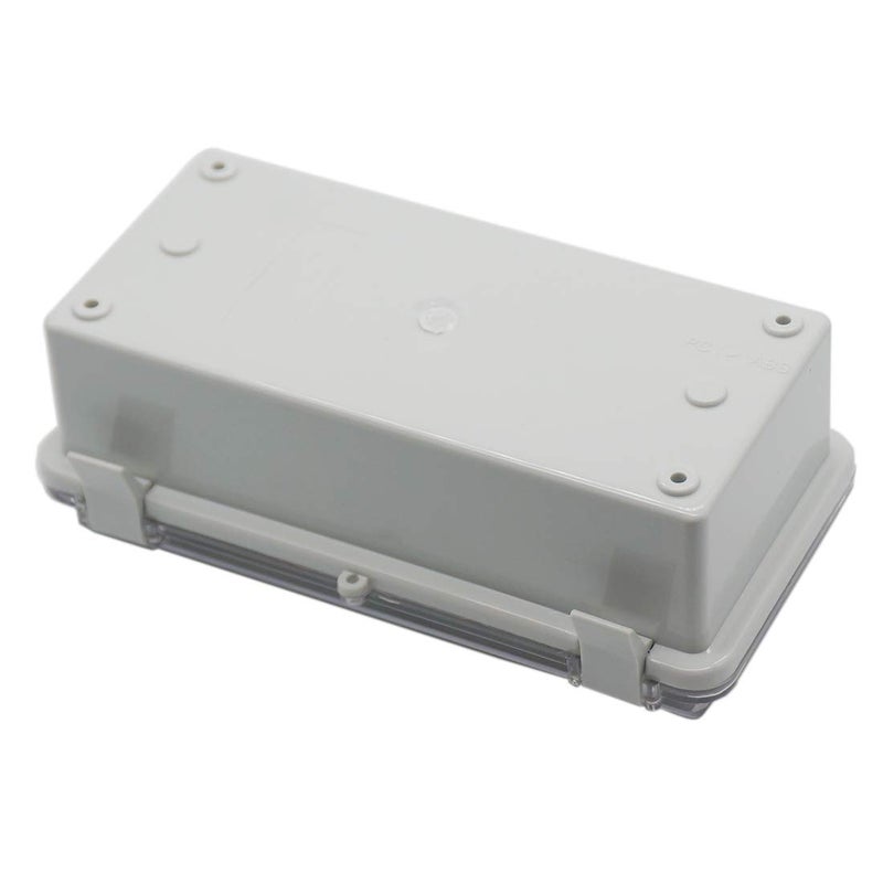 Zulkit Junction Box ABS Plastic Dustproof Waterproof IP65 Electrical Boxes Hinged Shell Outdoor Universal Project Enclosure Clear Cover with 2 Cable Glands 7.9 x 3.9 x 2.8 inch (200x100x70mm) - Image 3